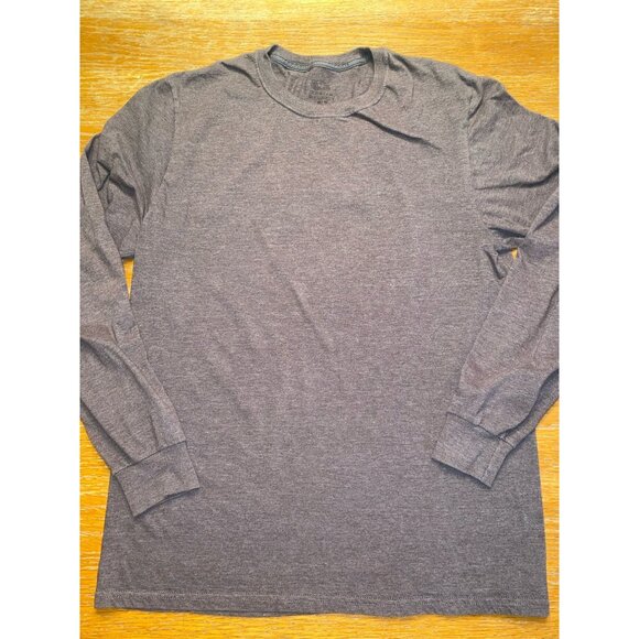 Long Sleeve Gray Crew Neck T-Shirt By Russell Athletic In M - Picture 1 of 3